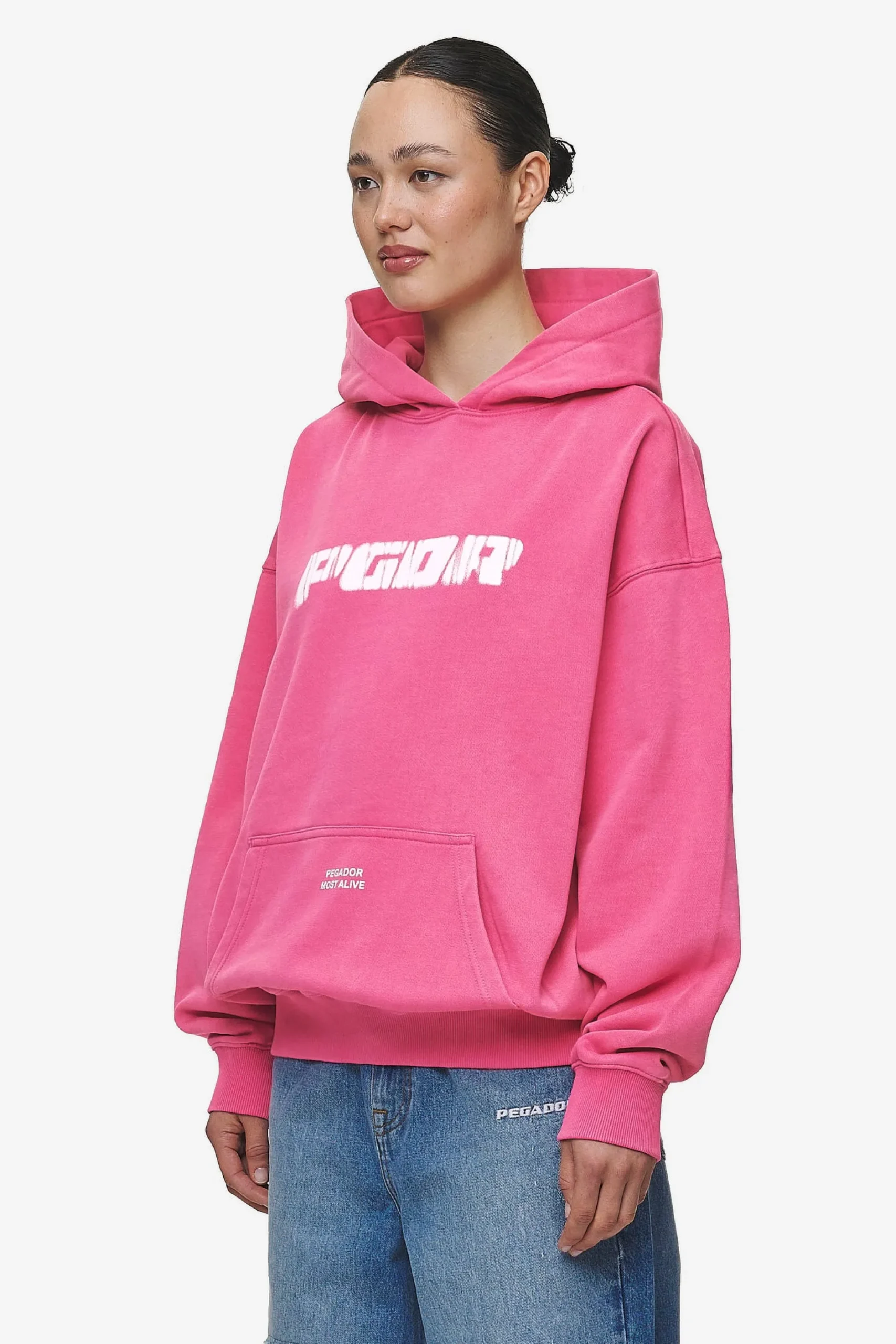 Pegador Hoodies|Suta Oversized Hoodie Vintage Digital Pink