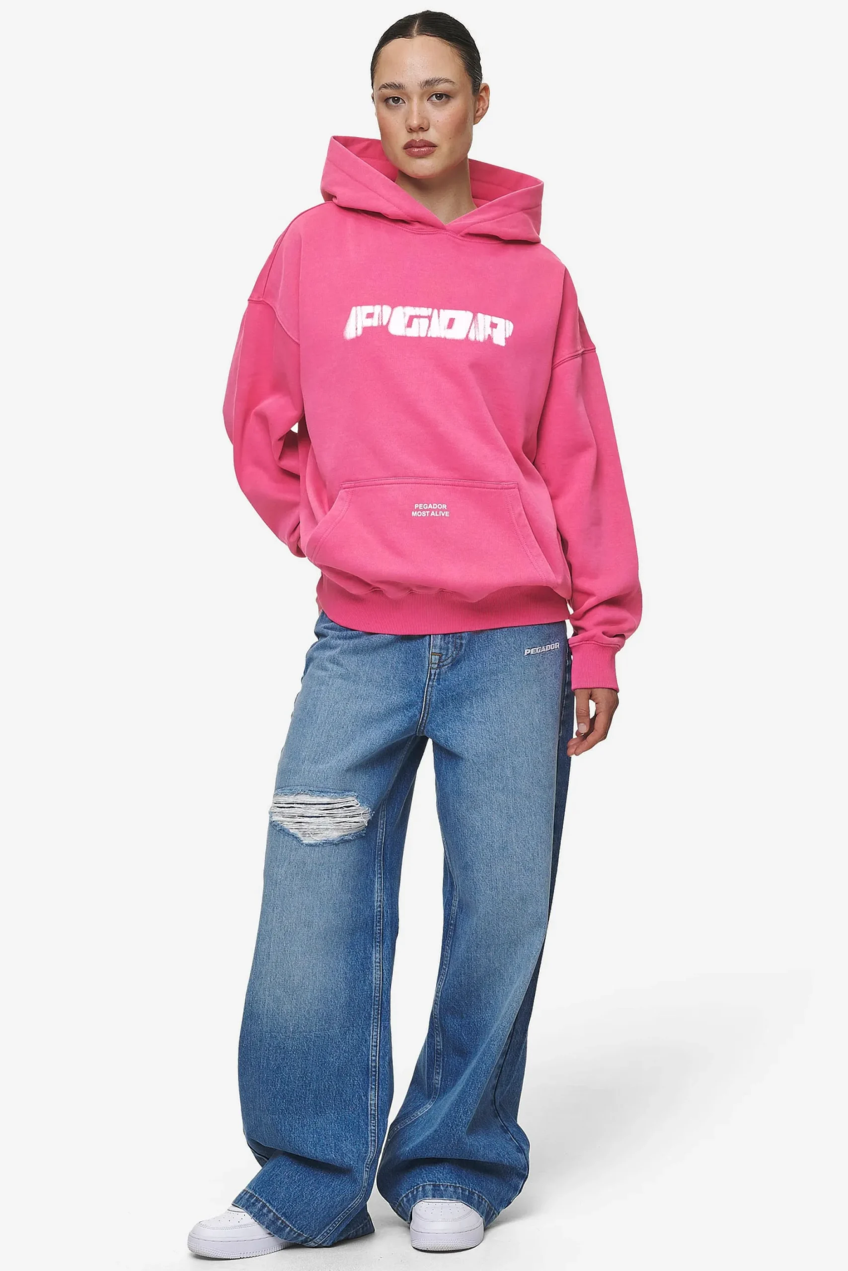 Pegador Hoodies|Suta Oversized Hoodie Vintage Digital Pink