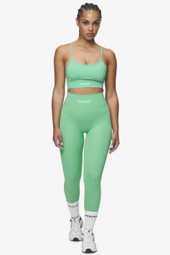 Pegador Tops|Taja Sport Bra White Peppermint green