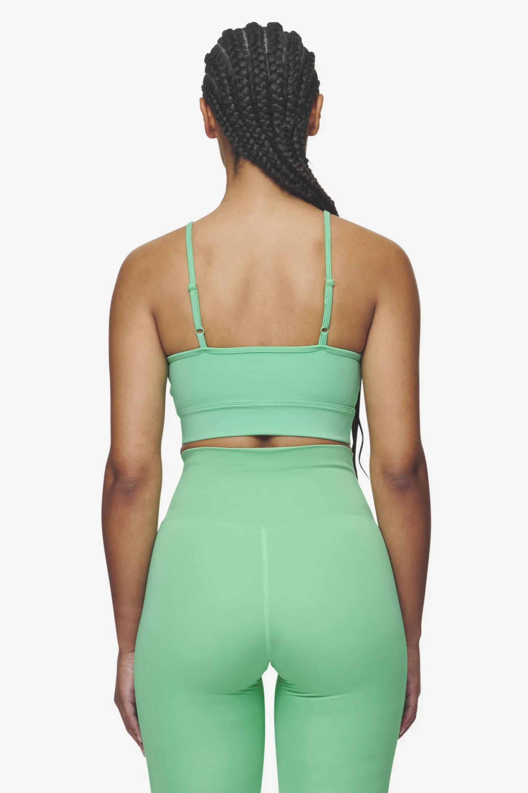 Pegador Tops|Taja Sport Bra White Peppermint green