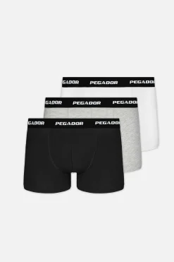 Pegador Underwear|Tantun Boxershorts 3 Pack Black Grey Melange White