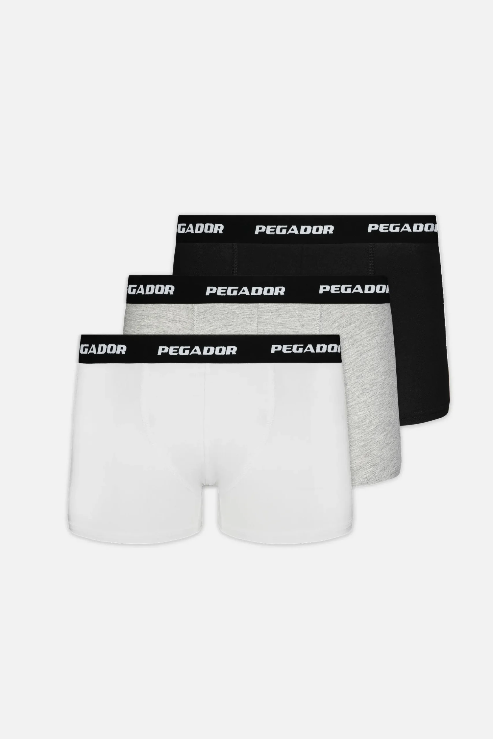 Pegador Underwear|Tantun Boxershorts 3 Pack Black Grey Melange White