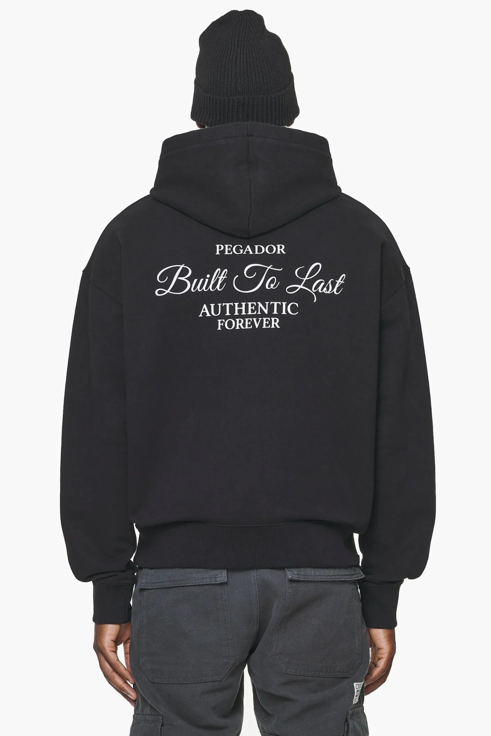 Pegador Hoodies|Tavery Oversized Hoodie Vintage Washed Onyx Black