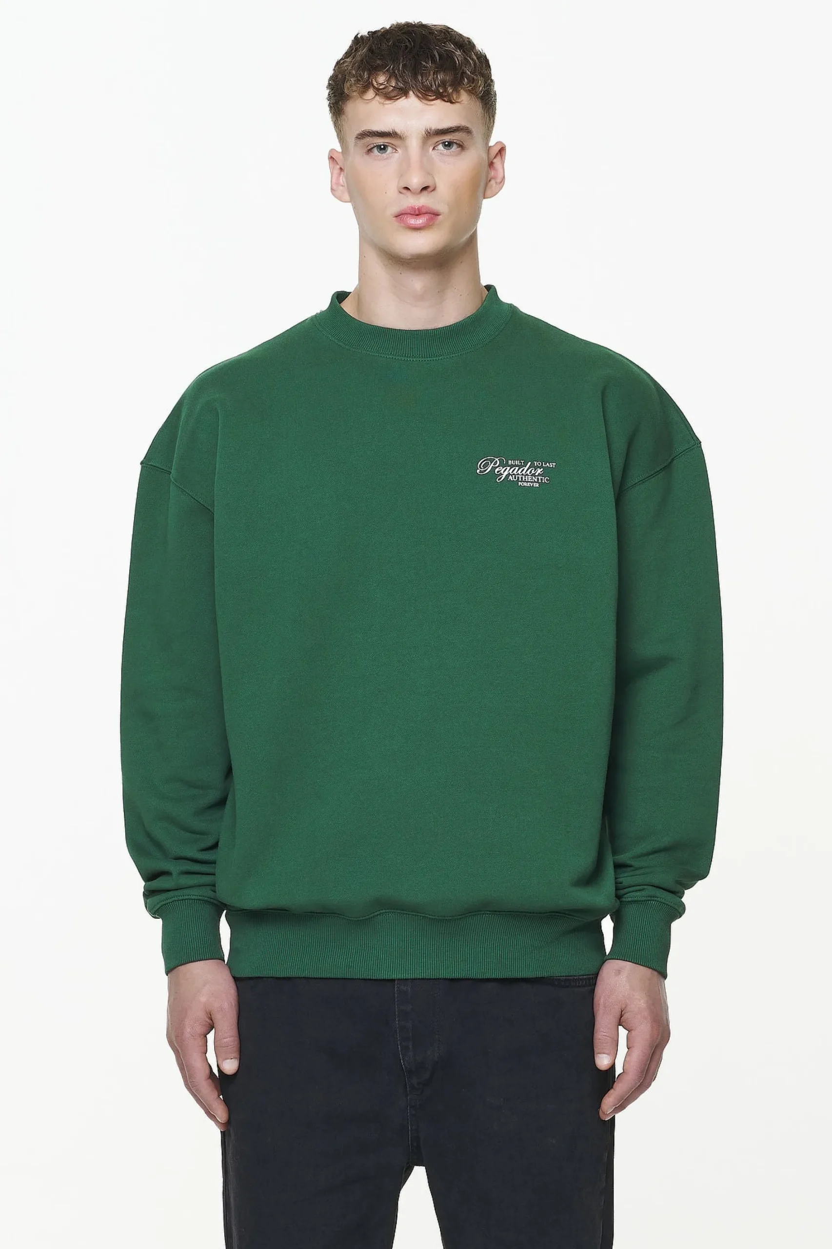 Pegador Sweaters|Tavery Oversized Sweater Vintage Washed British Green