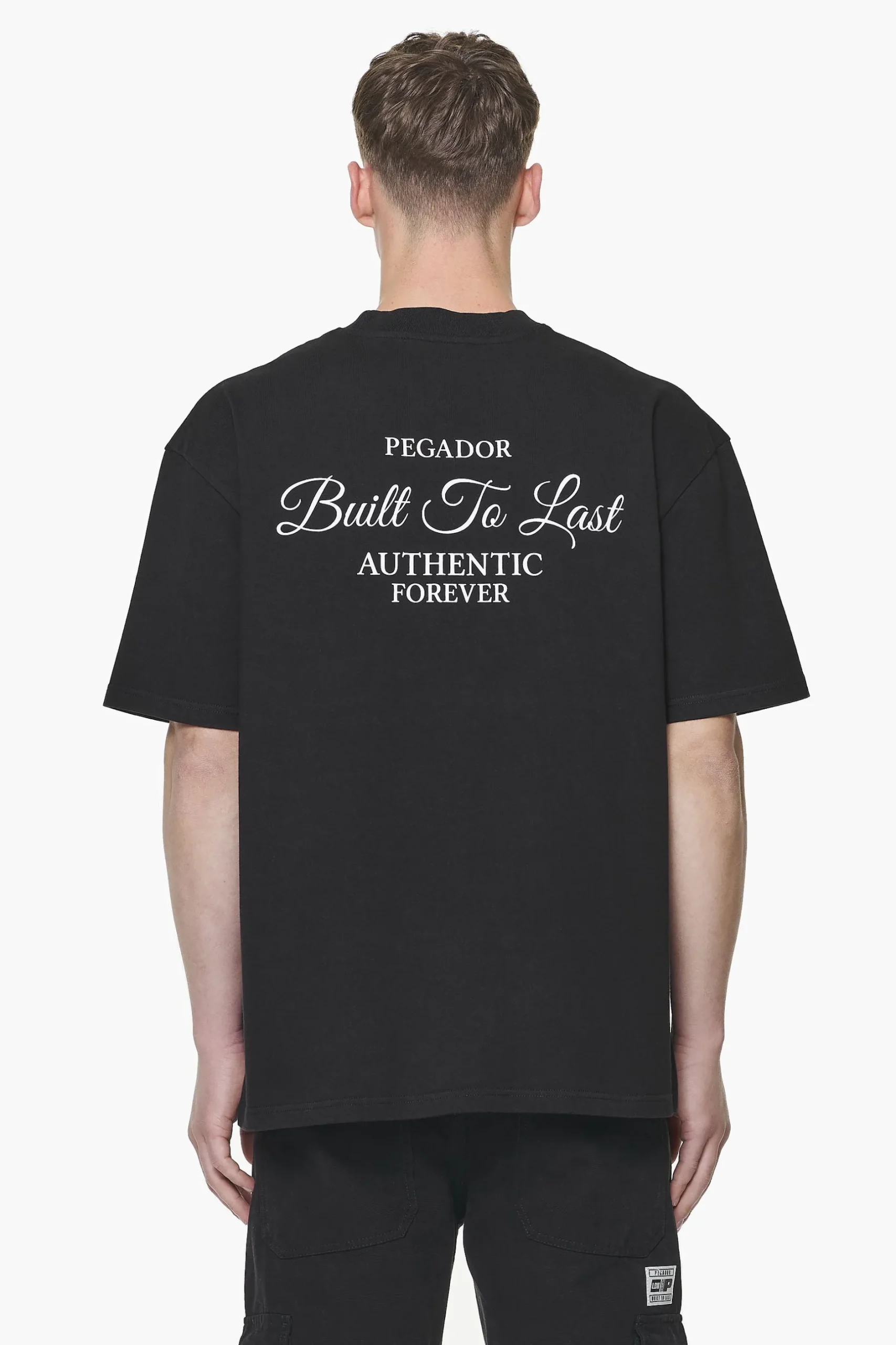 Pegador Tees|Tavery Oversized Tee Vintage Washed Onyx Black