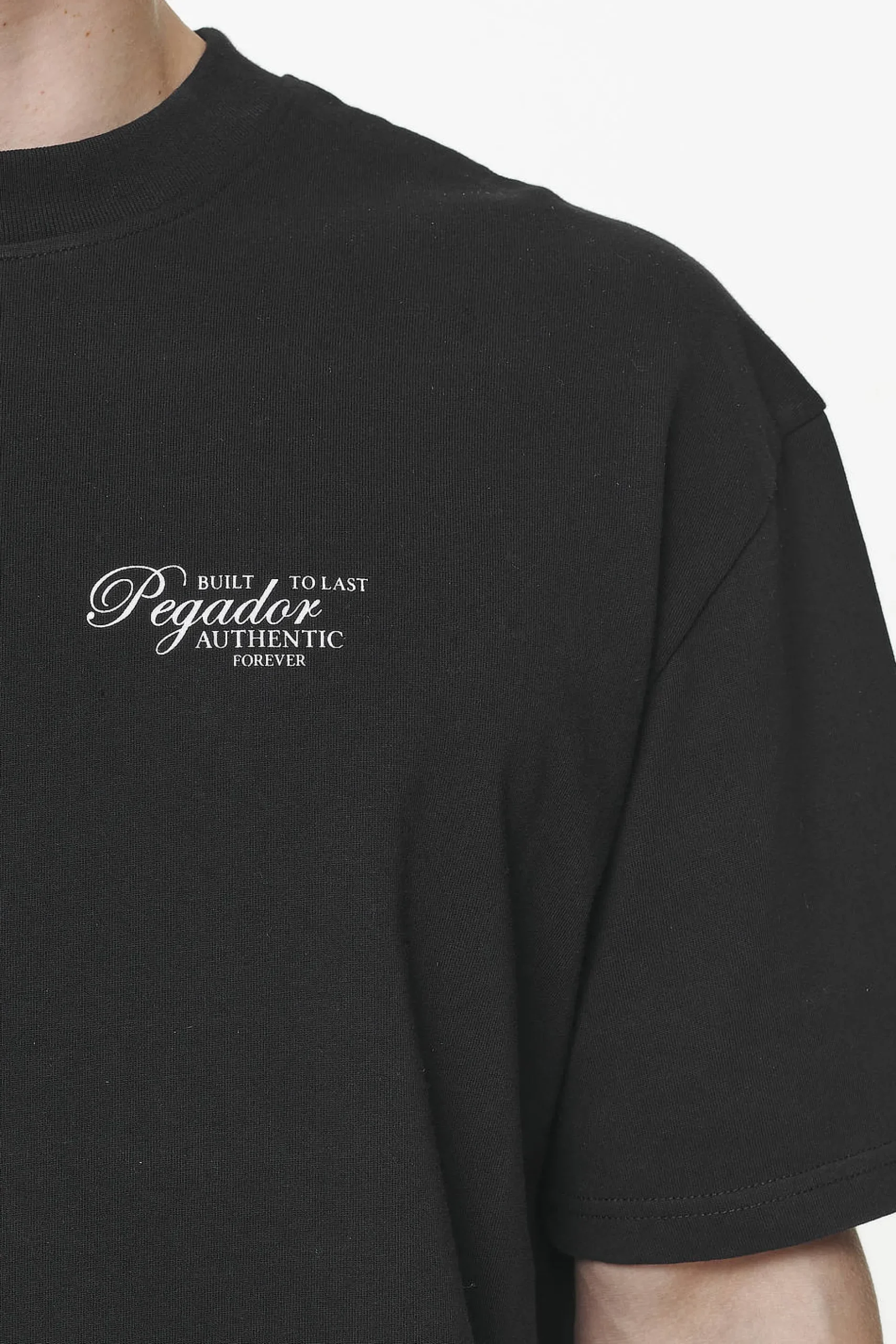 Pegador Tees|Tavery Oversized Tee Vintage Washed Onyx Black