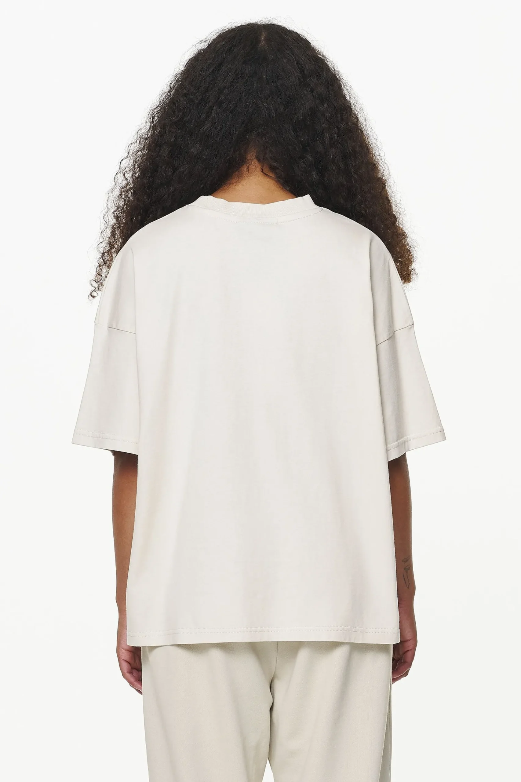 Pegador Tees|Thames Heavy Oversized Tee Vintage Washed Bone White