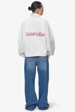 Pegador Sweaters|Thea Oversized Halfzip Sweater White