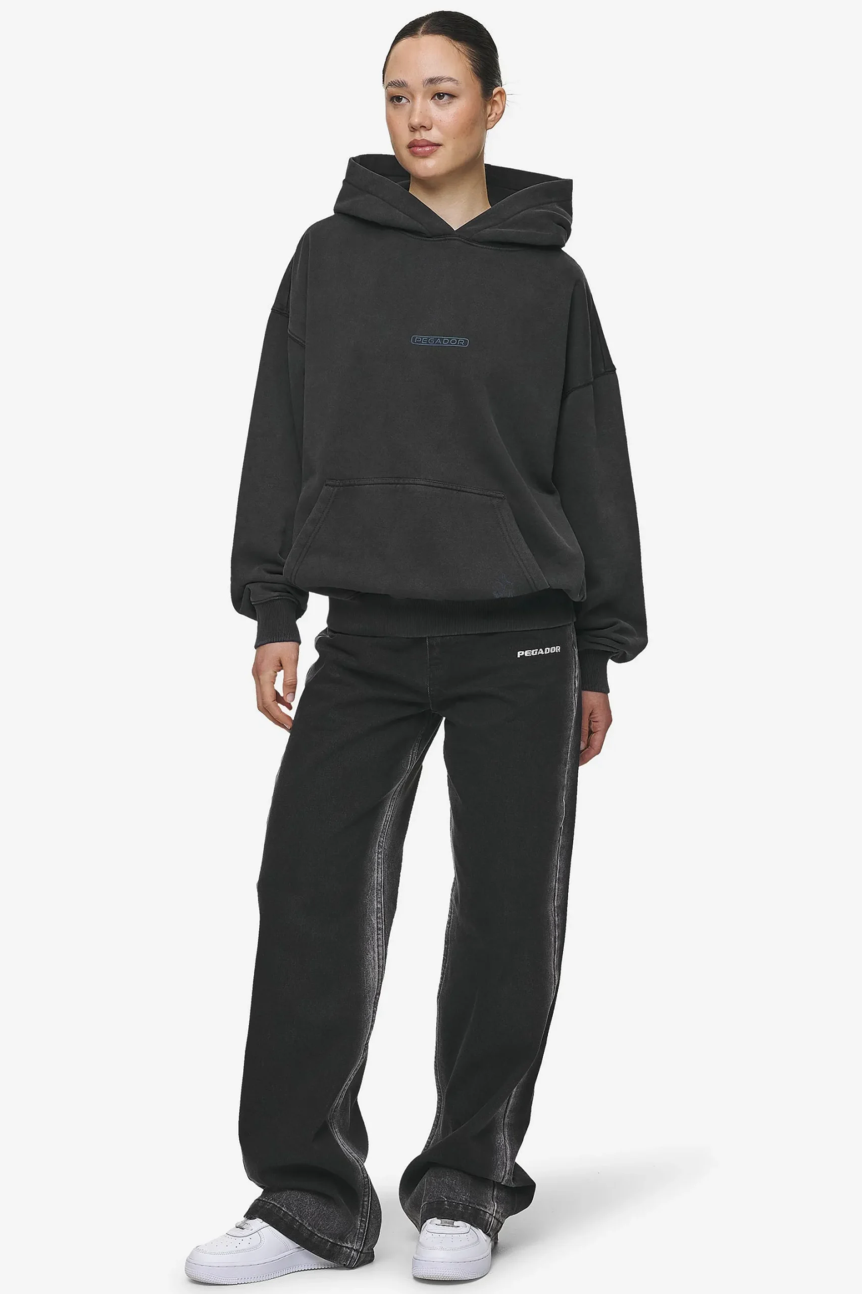 Pegador Hoodies|Thea Oversized Hoodie Vintage Black