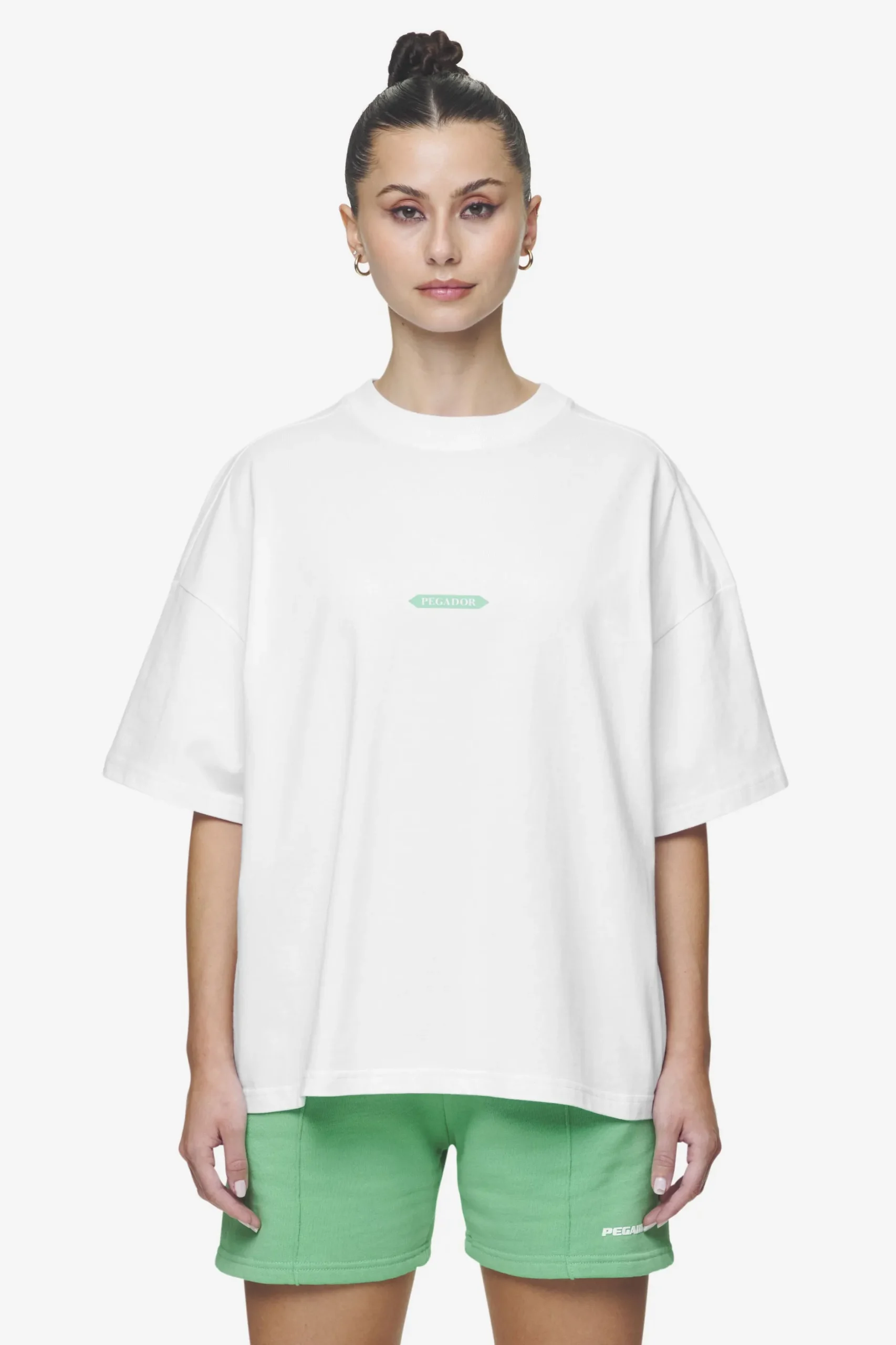 Pegador Tees|Tia Heavy Oversized Tee White