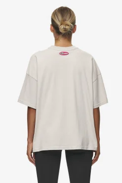 Pegador Tees|Tori Heavy Oversized Tee Washed Moon Grey