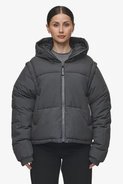 Pegador Jackets|Trixy 4 In 1 Reversible Puffer Jacket Anthracite