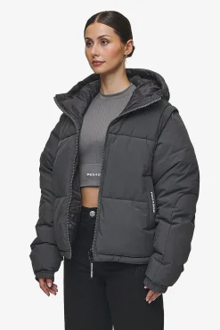 Pegador Jackets|Trixy 4 In 1 Reversible Puffer Jacket Anthracite