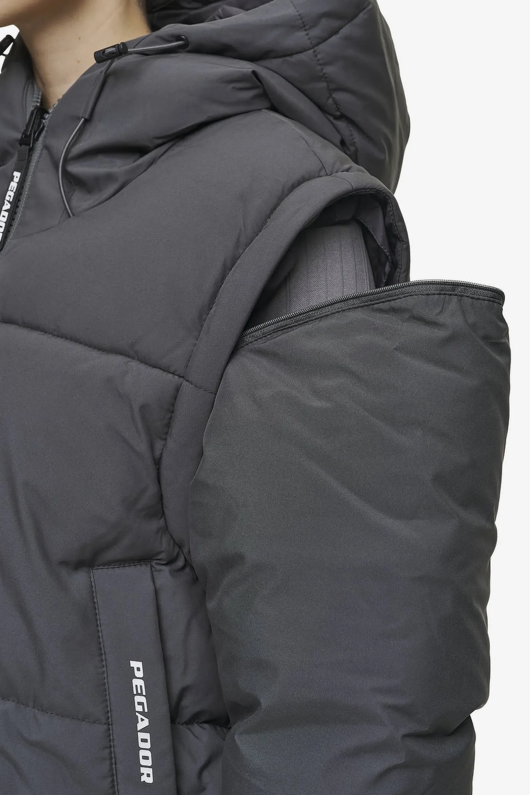 Pegador Jackets|Trixy 4 In 1 Reversible Puffer Jacket Anthracite