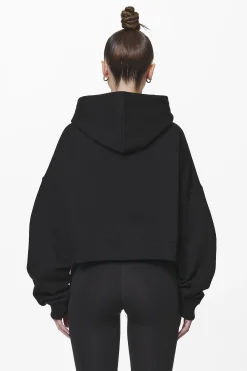 Pegador Hoodies|Troms Oversized Cropped Hoodie Black