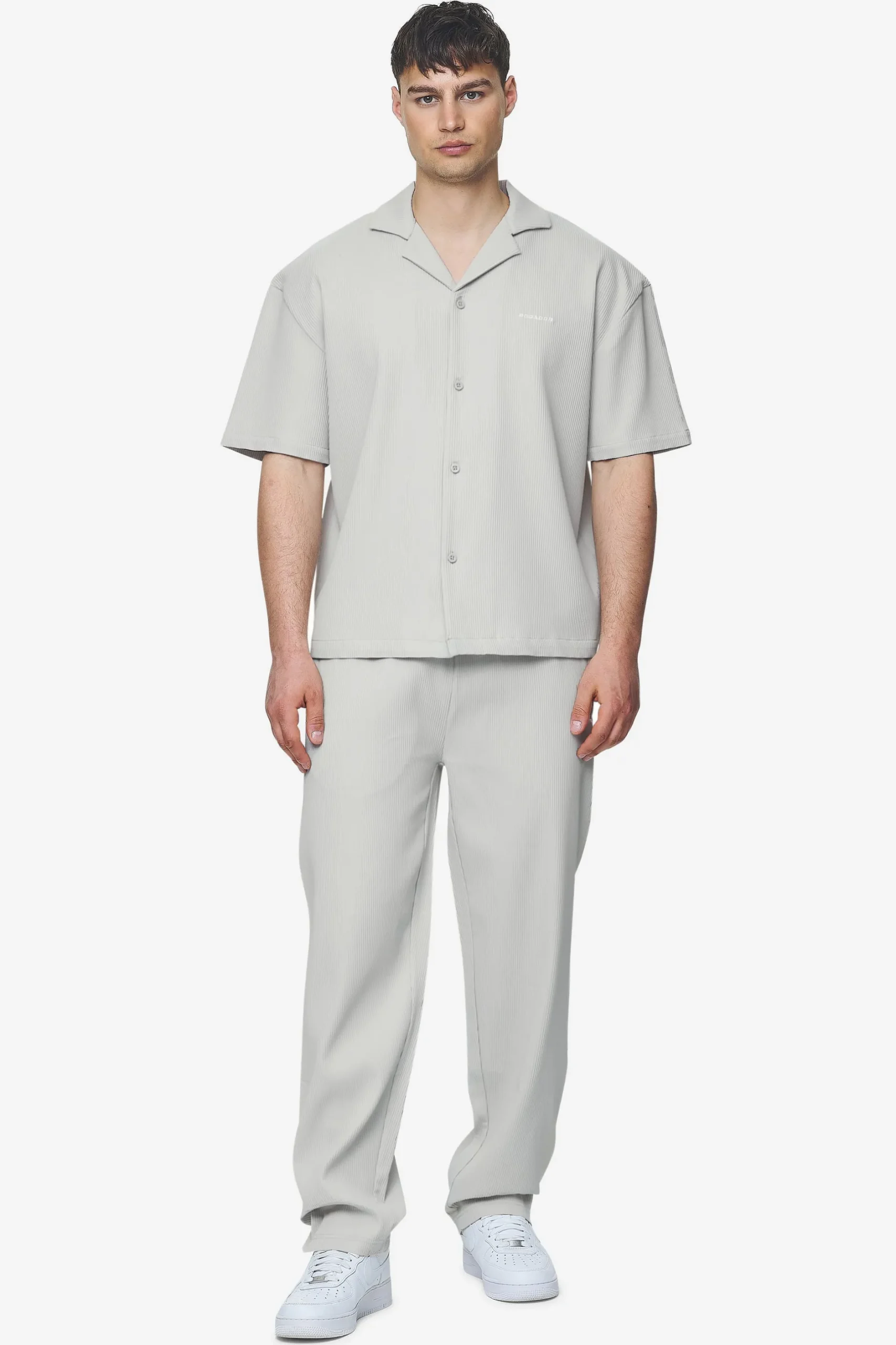 Pegador Pants & Joggers|Troy Plissee Pants Pearl grey