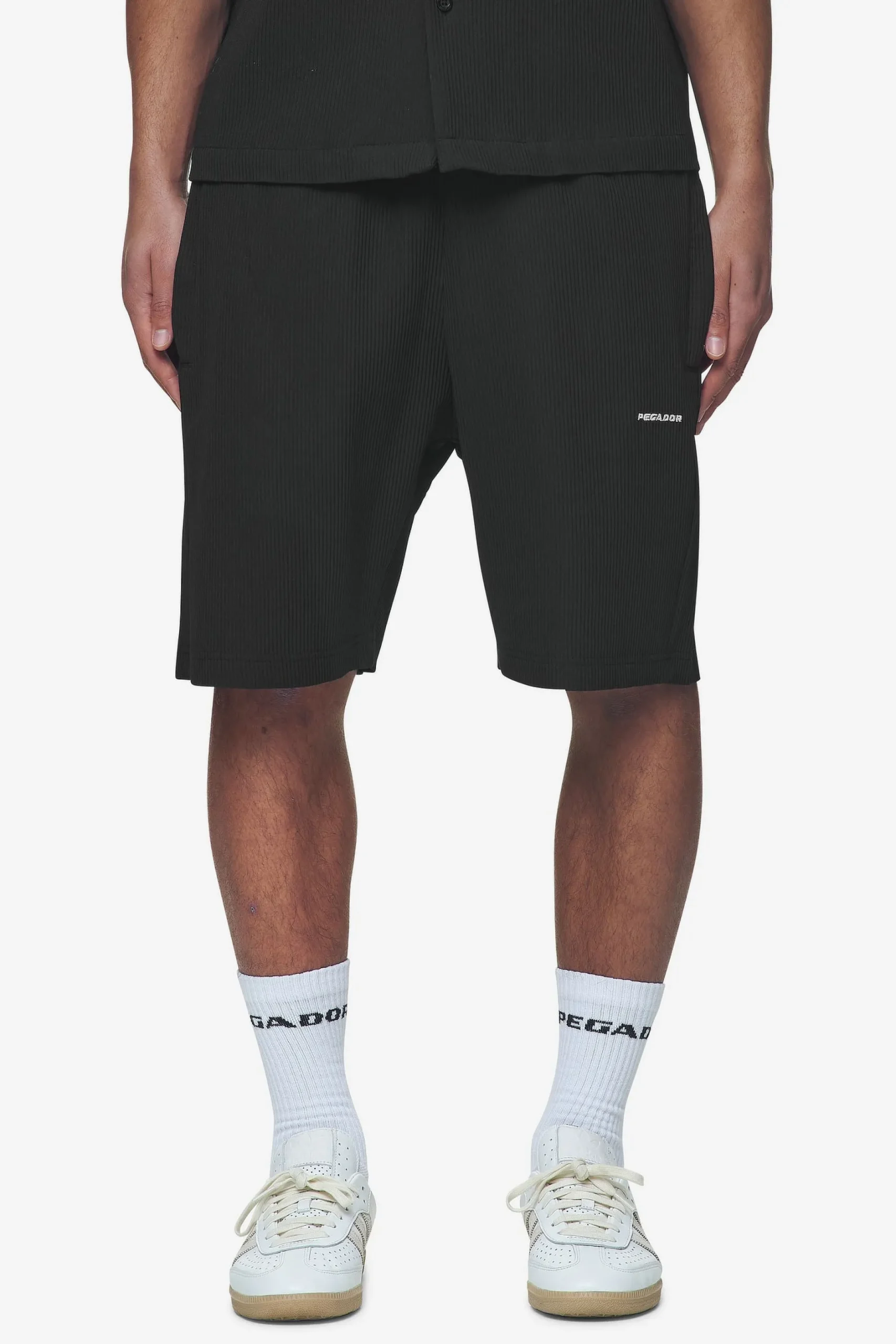 Pegador Shorts|Troy Plissee Shorts Black