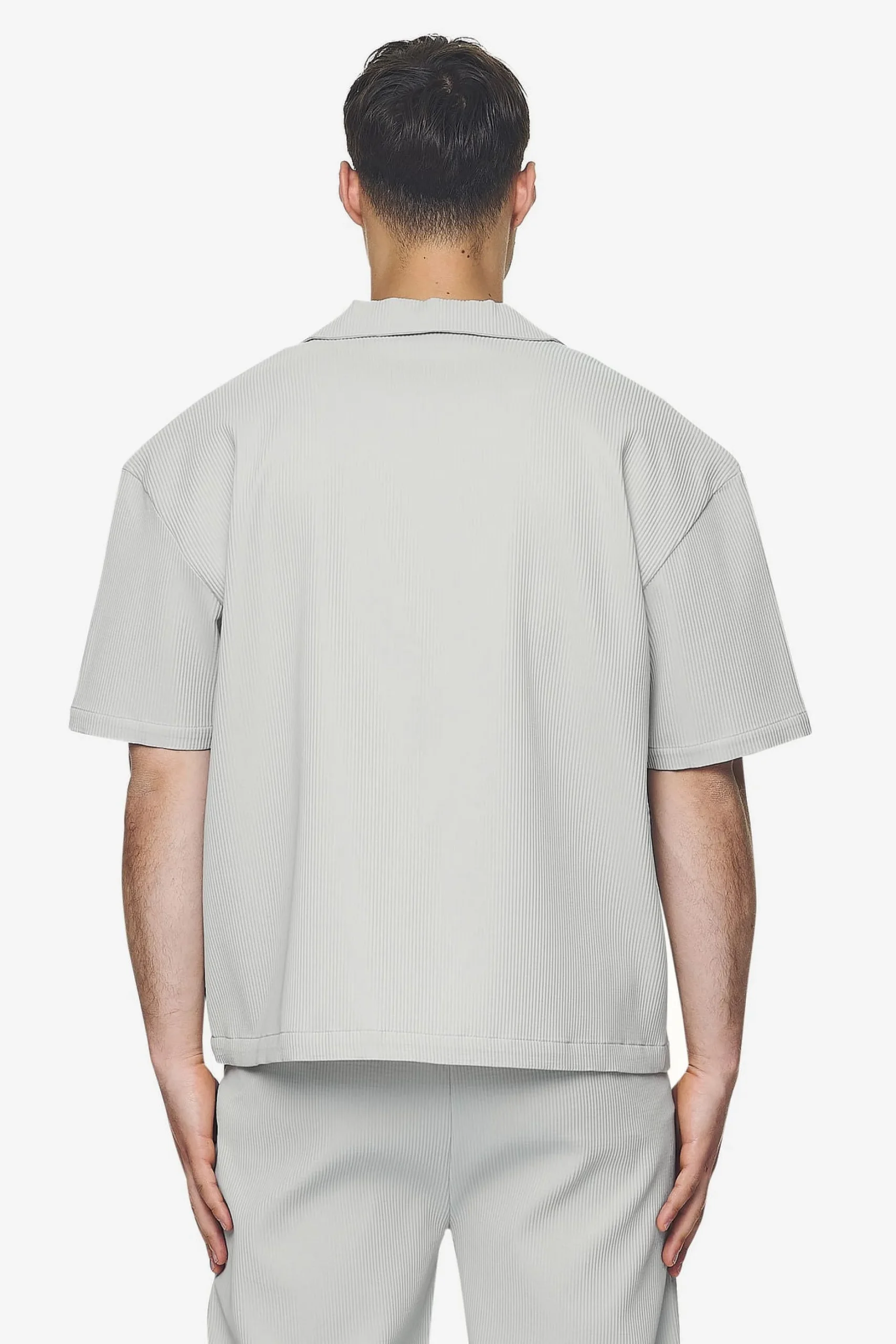 Pegador Shirts|Troy Plissee Summer Shirt Pearl grey