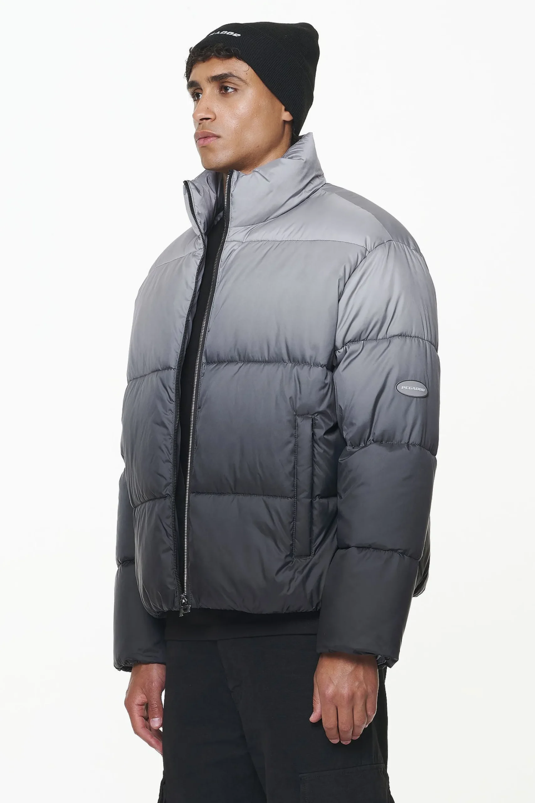 Pegador Jackets|Tunis Faded Puffer Jacket Dark Grey