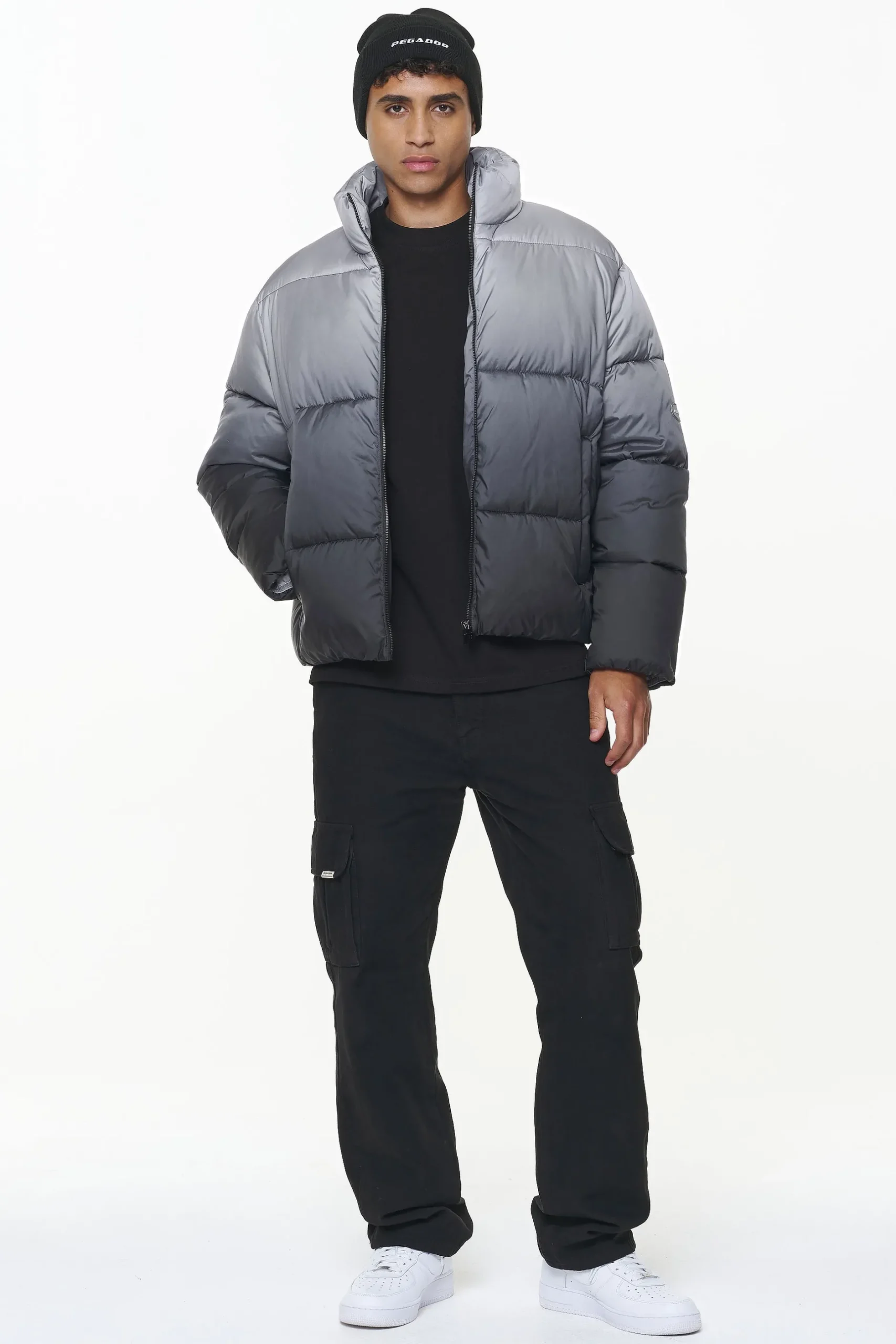 Pegador Jackets|Tunis Faded Puffer Jacket Dark Grey