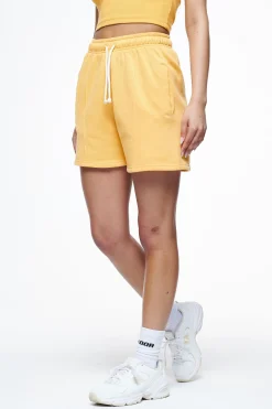Pegador Shorts|Umbria High Waisted Shorts Vintage Washed Golden Sun Gum