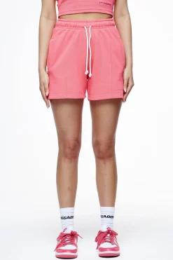 Pegador Shorts|Umbria High Waisted Shorts Vintage Washed Strawberry Gum