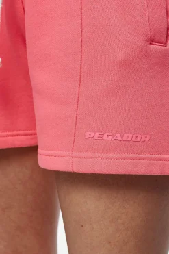 Pegador Shorts|Umbria High Waisted Shorts Vintage Washed Strawberry Gum