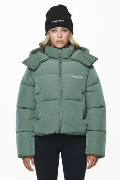 Pegador Jackets|Vanati Crushed Puffer Jacket Garden Green