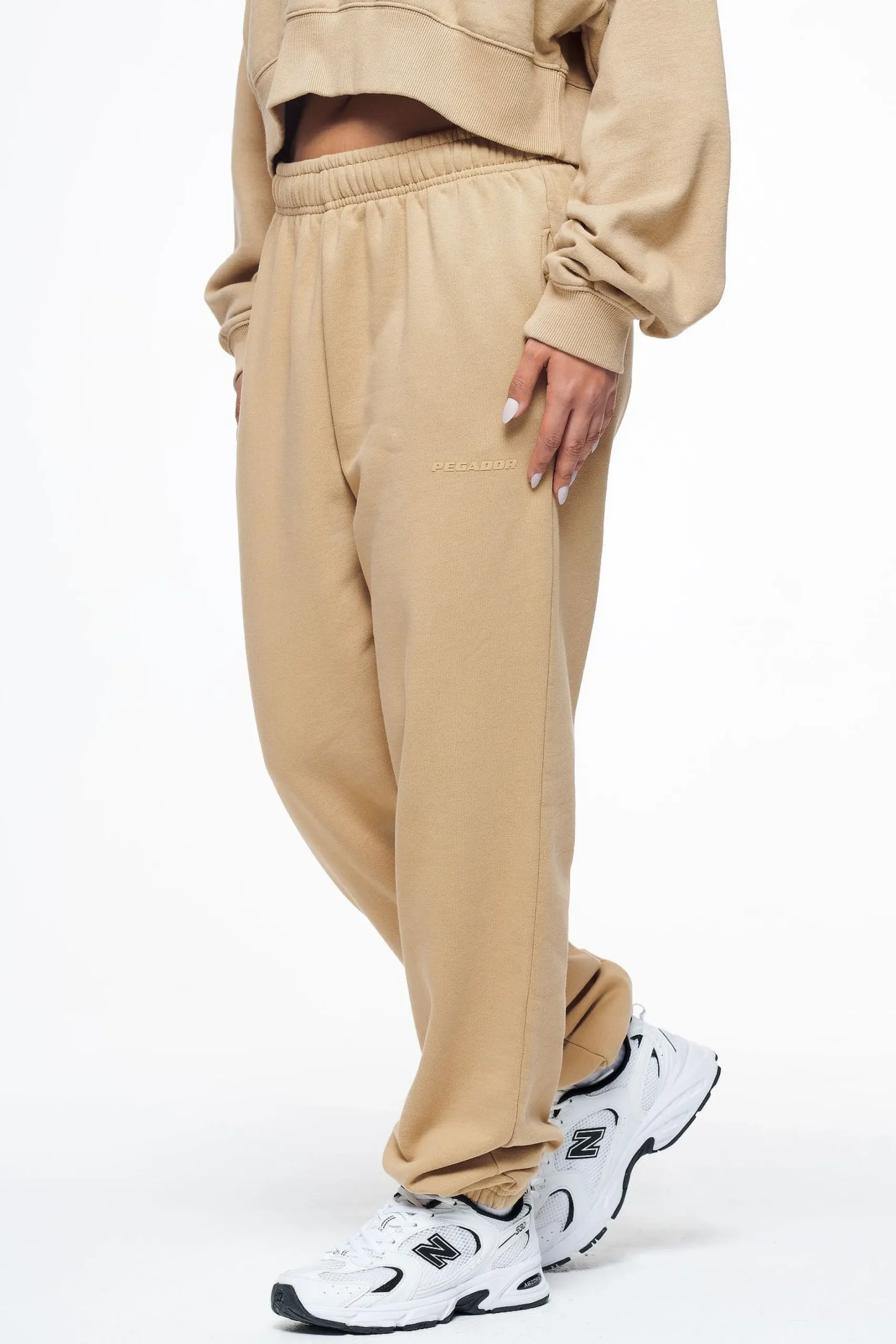 Pegador Pants|Villa High Waisted Sweat Pants Vintage Washed Espresso Gum
