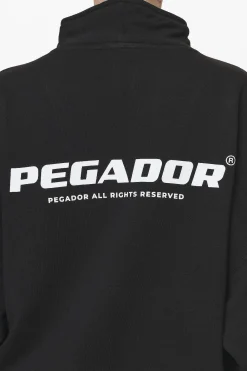 Pegador Sweaters|Vuku Logo Oversized Halfzip Black