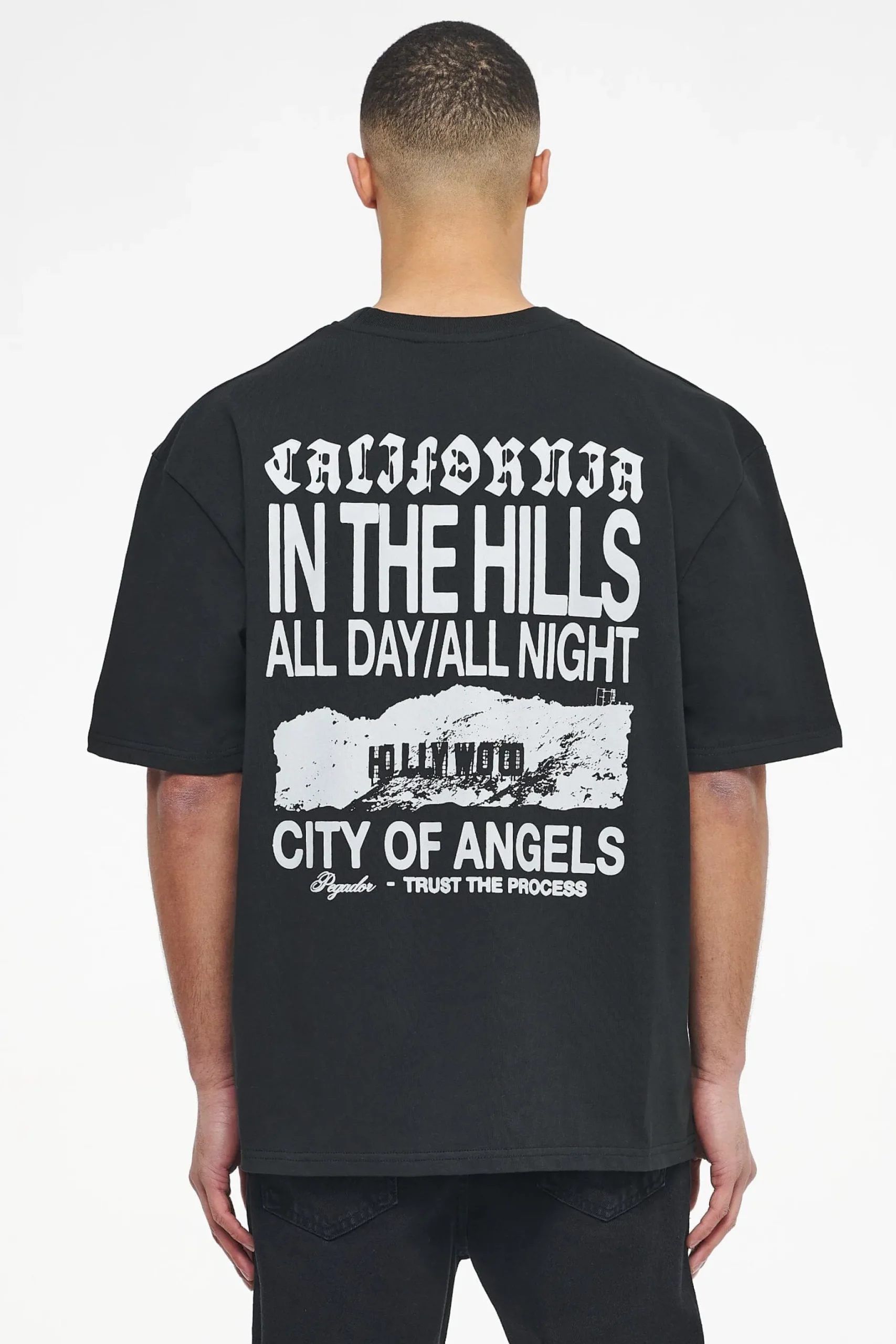 Pegador Tees|Wallace Oversized Tee Vintage Washed Black Ink