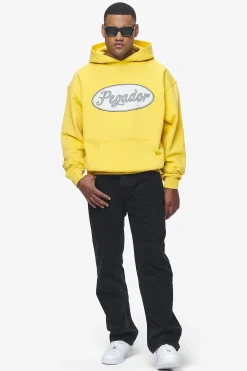 Pegador Hoodies|West Oversized Hoodie Vintage Washed Solar Yellow