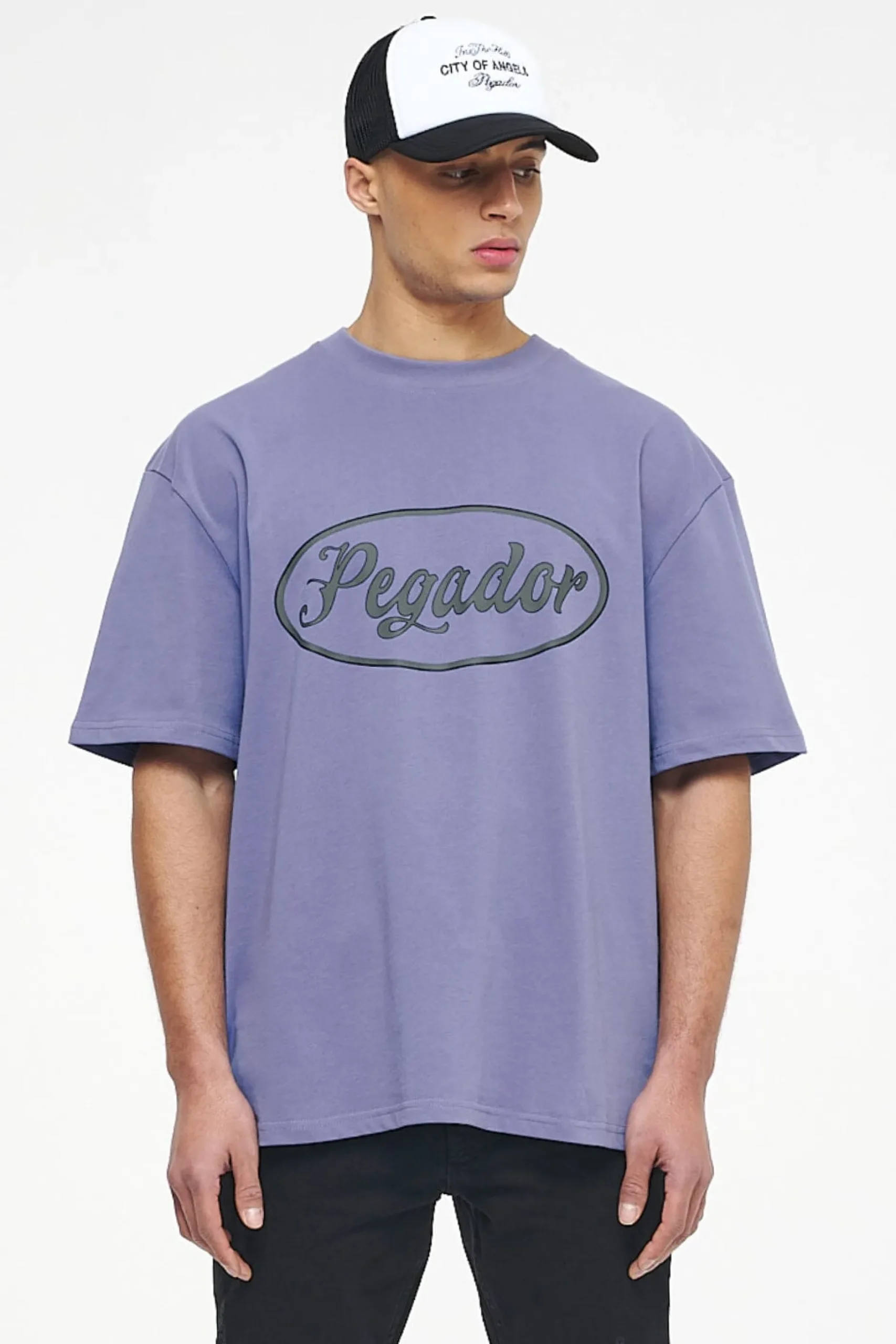 Pegador Tees|West Oversized Tee Vintage Washed Magic Violet