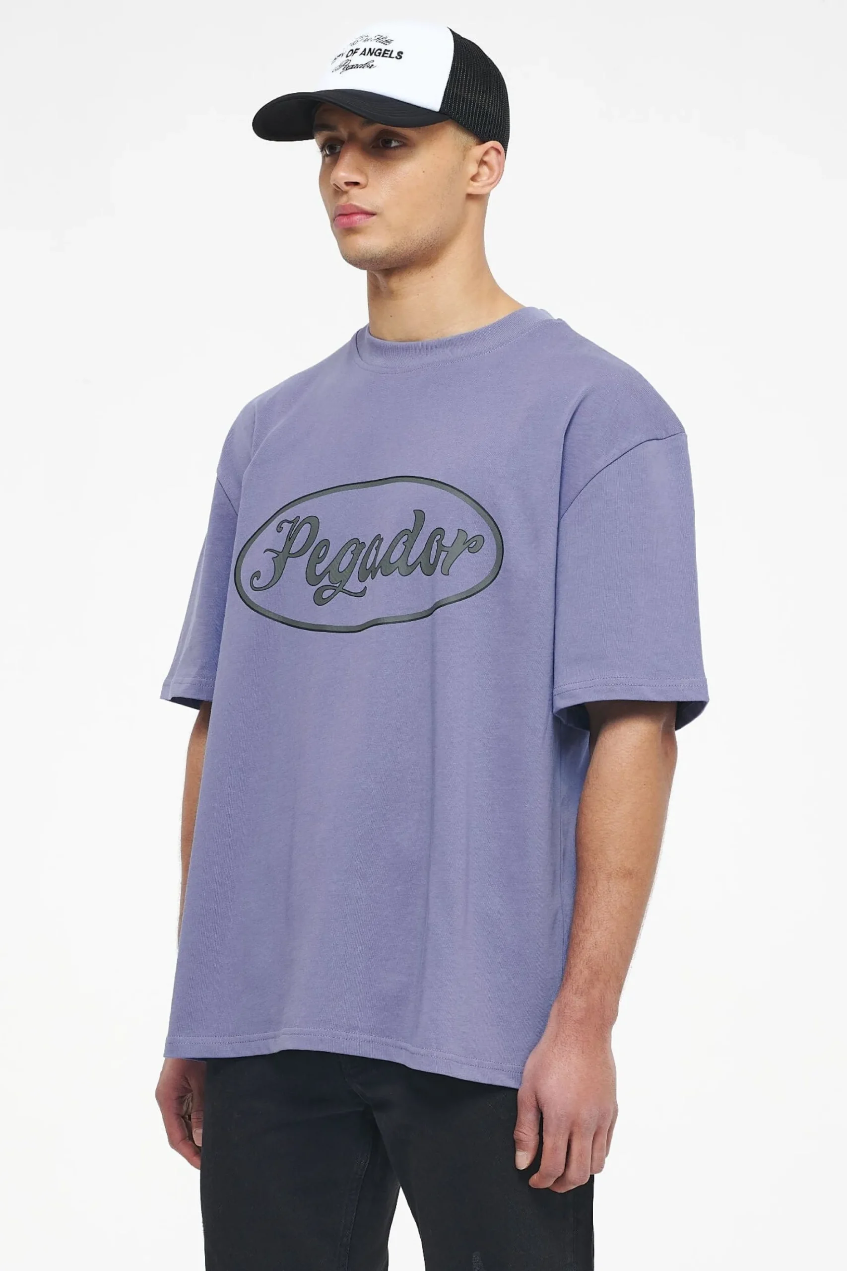 Pegador Tees|West Oversized Tee Vintage Washed Magic Violet