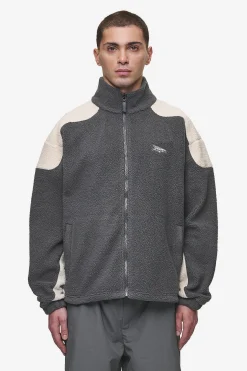 Pegador Jackets|Willett Fleece Jacket Anthracite Light Beige