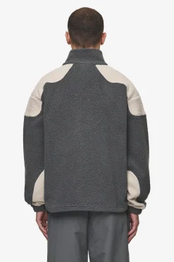 Pegador Jackets|Willett Fleece Jacket Anthracite Light Beige