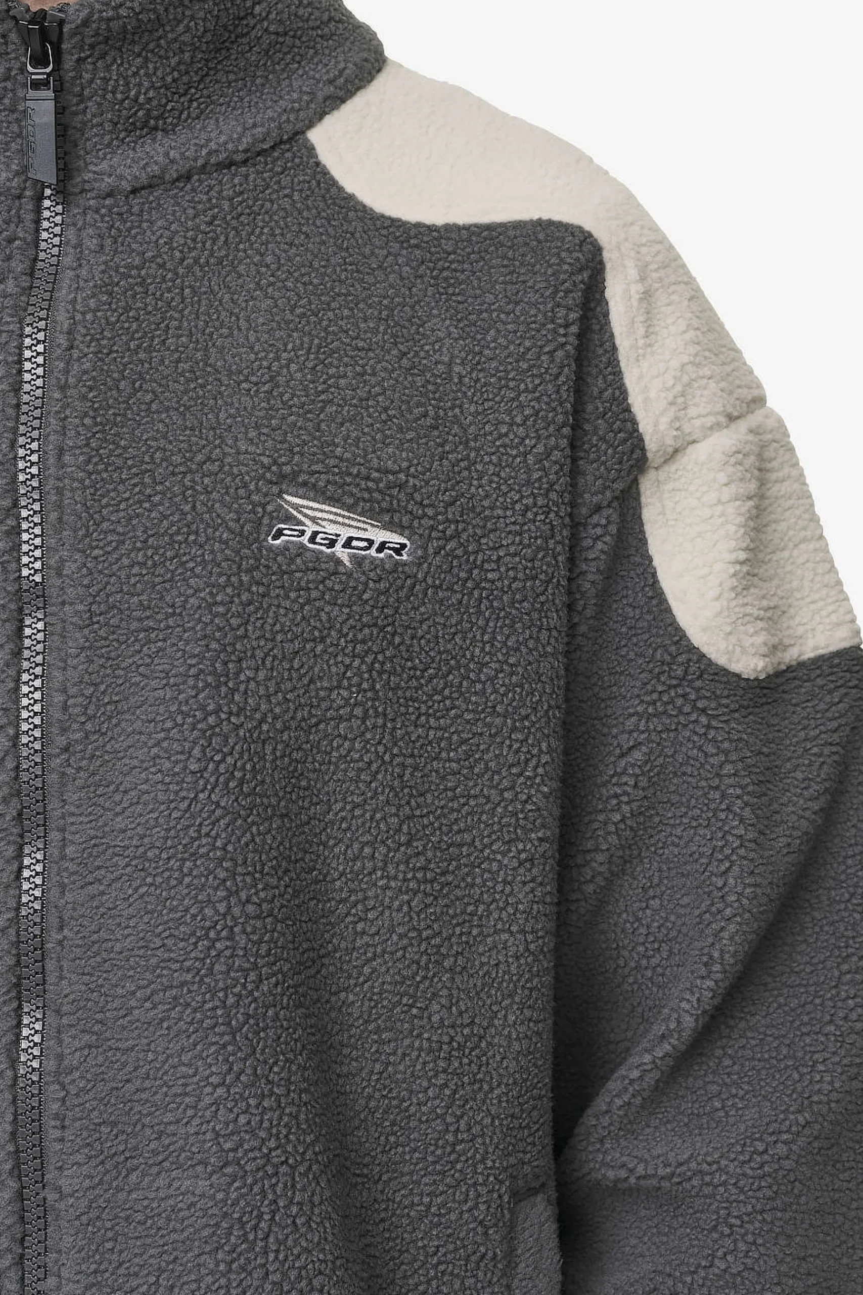 Pegador Jackets|Willett Fleece Jacket Anthracite Light Beige