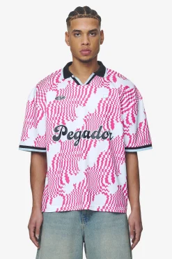 Pegador Tees|Worden Boxy Trikot White Pink
