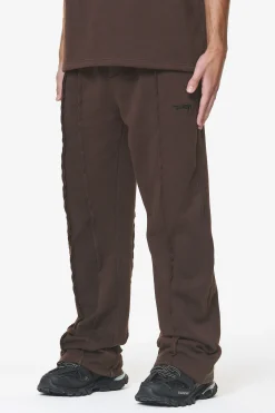 Pegador Pants & Joggers|Wyso Inside Out Terry Sweat Pants Washed Oak Brown