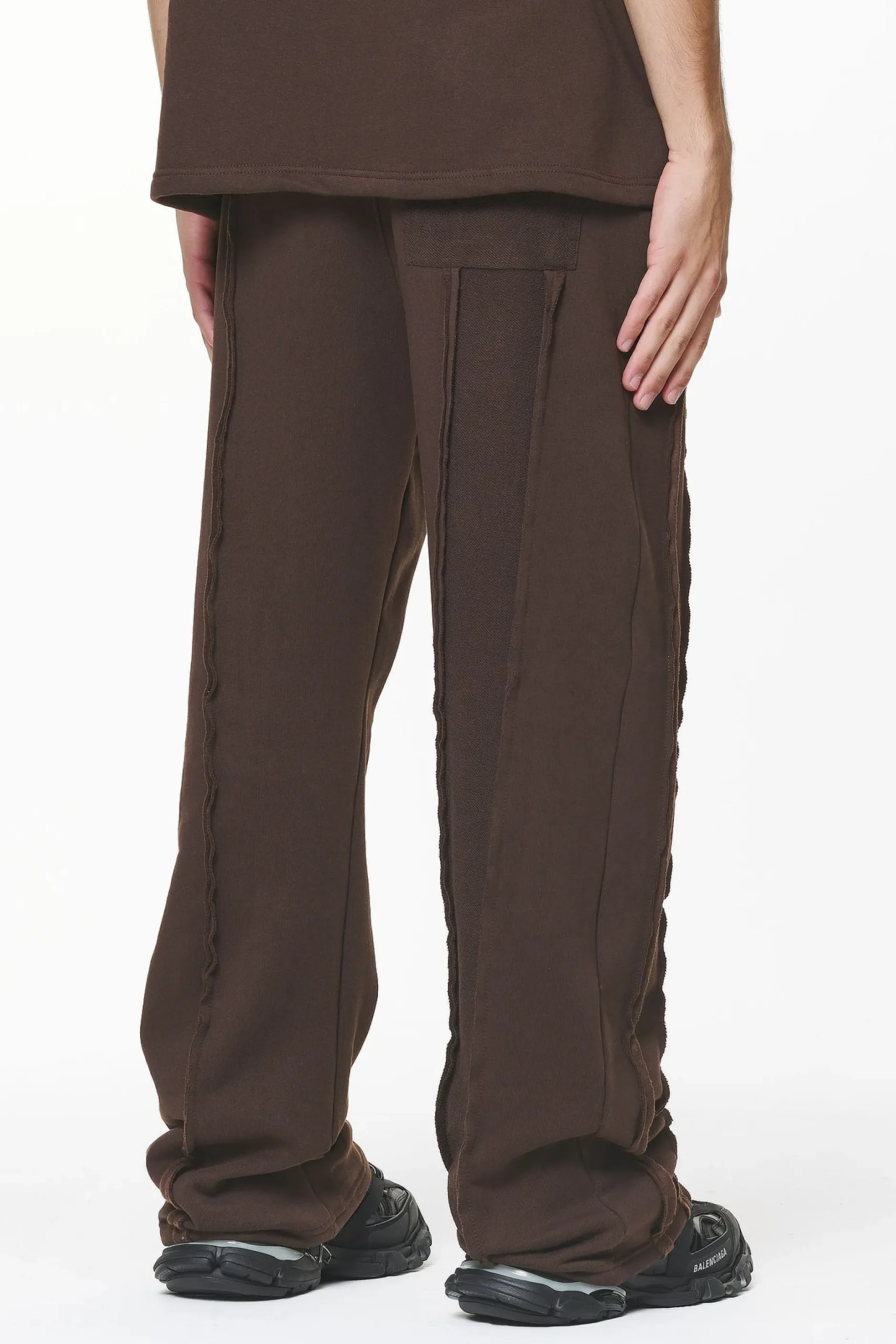 Pegador Pants & Joggers|Wyso Inside Out Terry Sweat Pants Washed Oak Brown