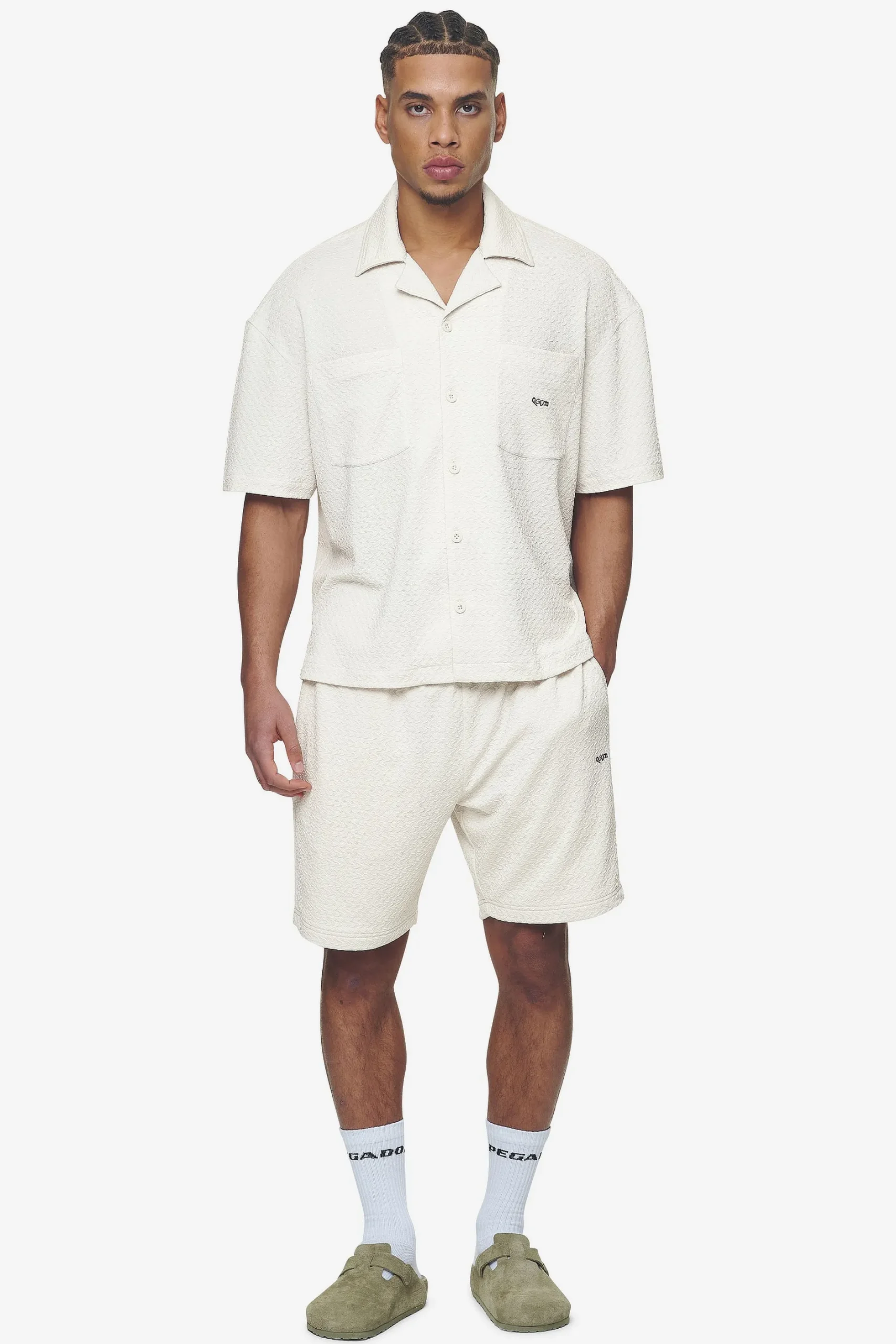 Pegador Shirts|Wyton Structured Summer Shirt Salty cream