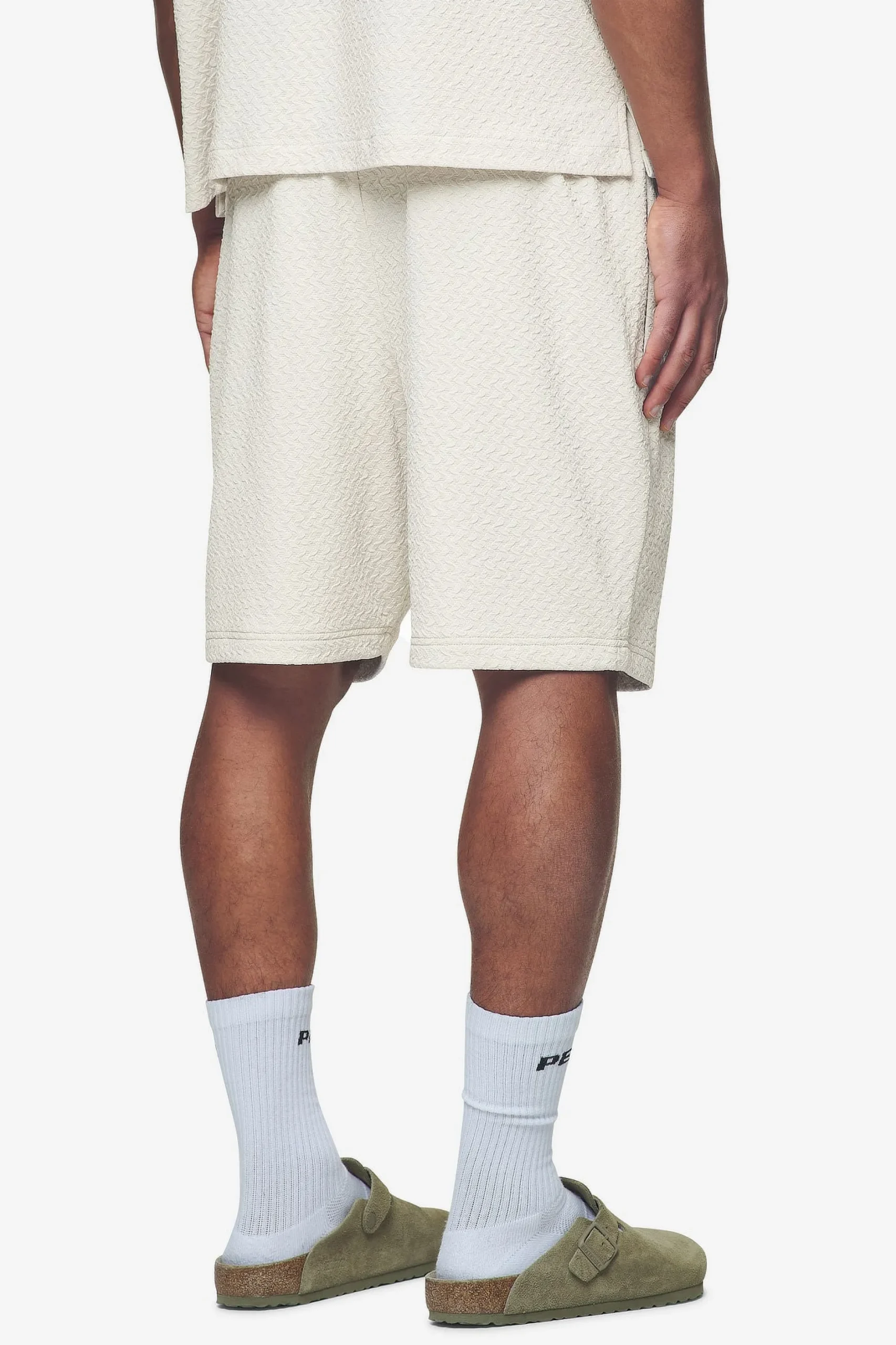 Pegador Shorts|Wyton Structured Summer Shorts Salty cream