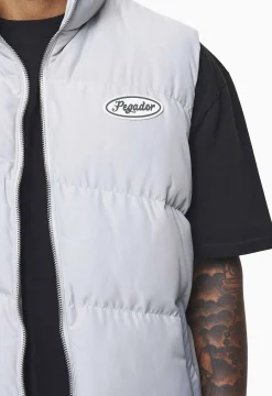 Pegador Vests|Yale Puffer Vest Dusk Grey