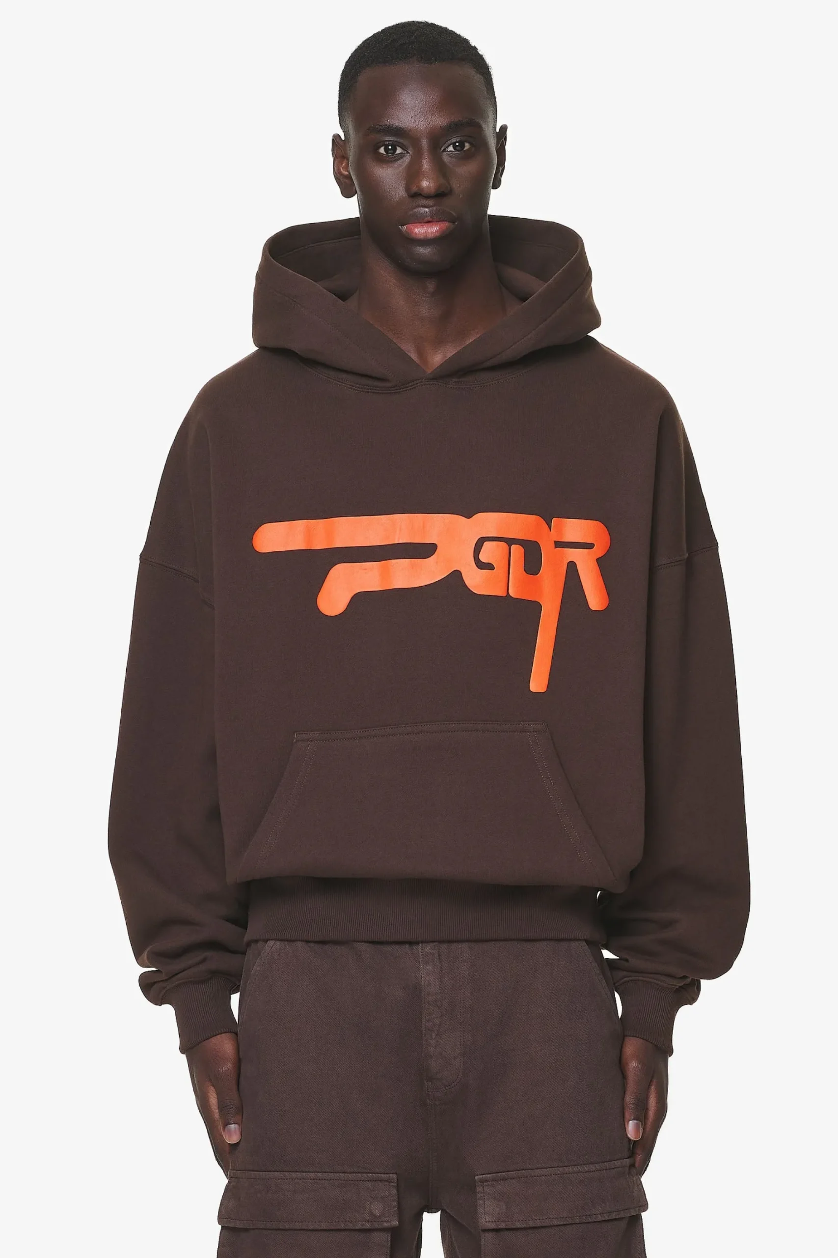 Pegador Hoodies|Zero Boxy Hoodie Washed Oak Brown