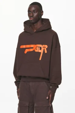 Pegador Hoodies|Zero Boxy Hoodie Washed Oak Brown