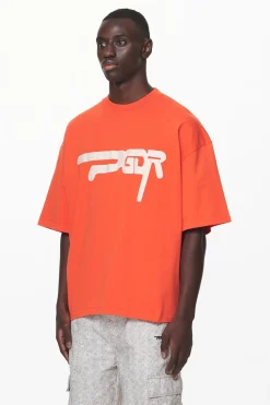 Pegador Tees|Zero Boxy Tee Washed Signal Red